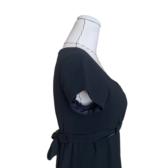 Vintage 90s Y2K Nicole Miller Black Empire Waist Dress sz 4 - Picture 5 of 13